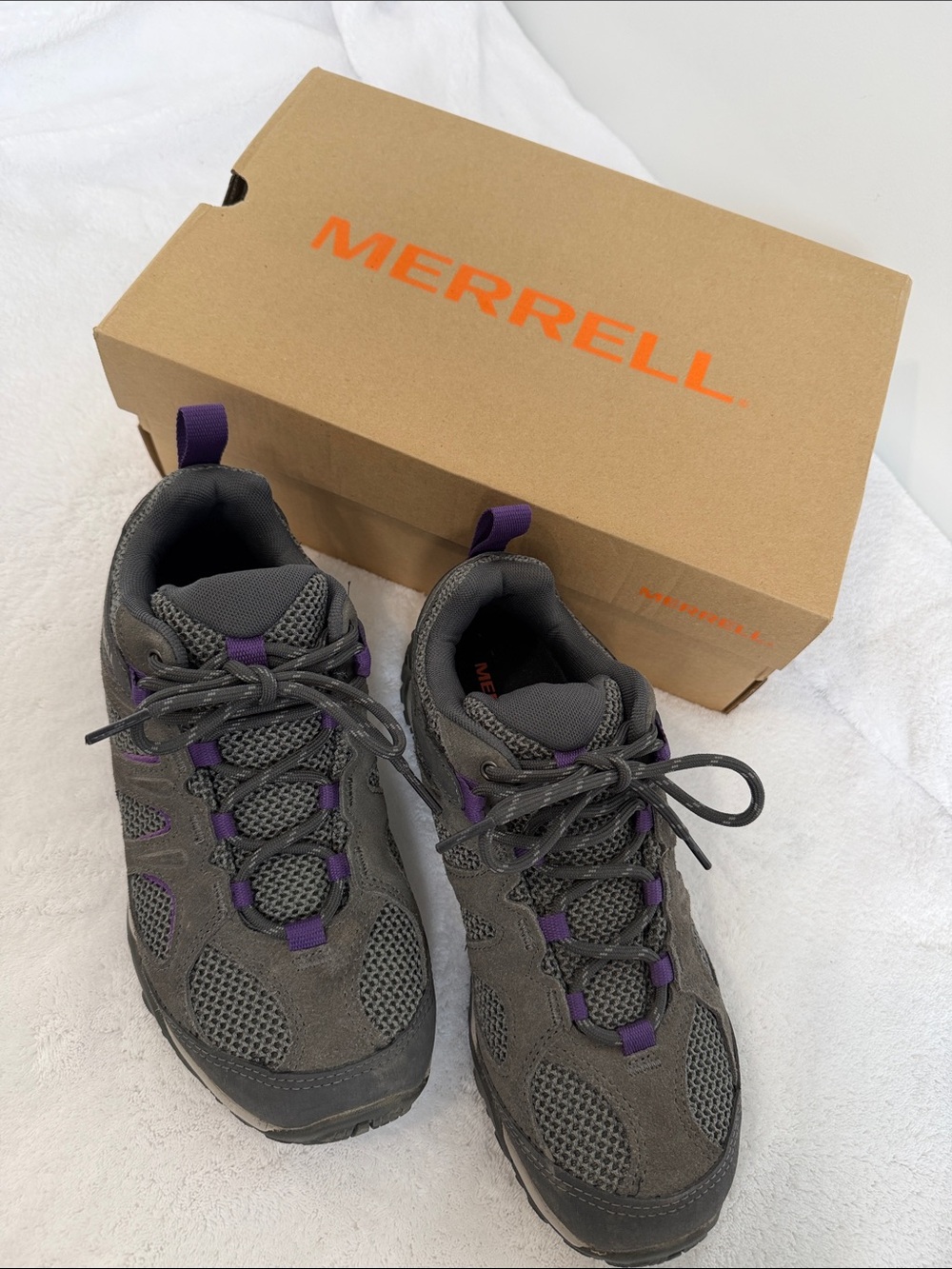 Merrell Yokota 2 Women’s Hiking Shoes Granite Purple Size 8.5 J85904